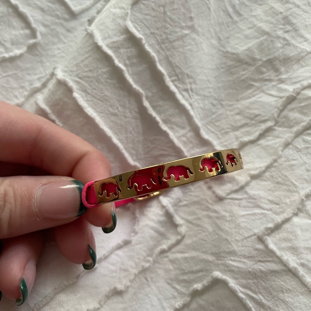 Pink elephant bracelet